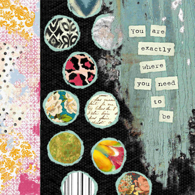 «Collage Black Where You Need», impression sur toile tendue