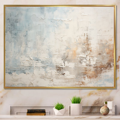 Décoration murale beige bleu océan tempête II - formes abstraites