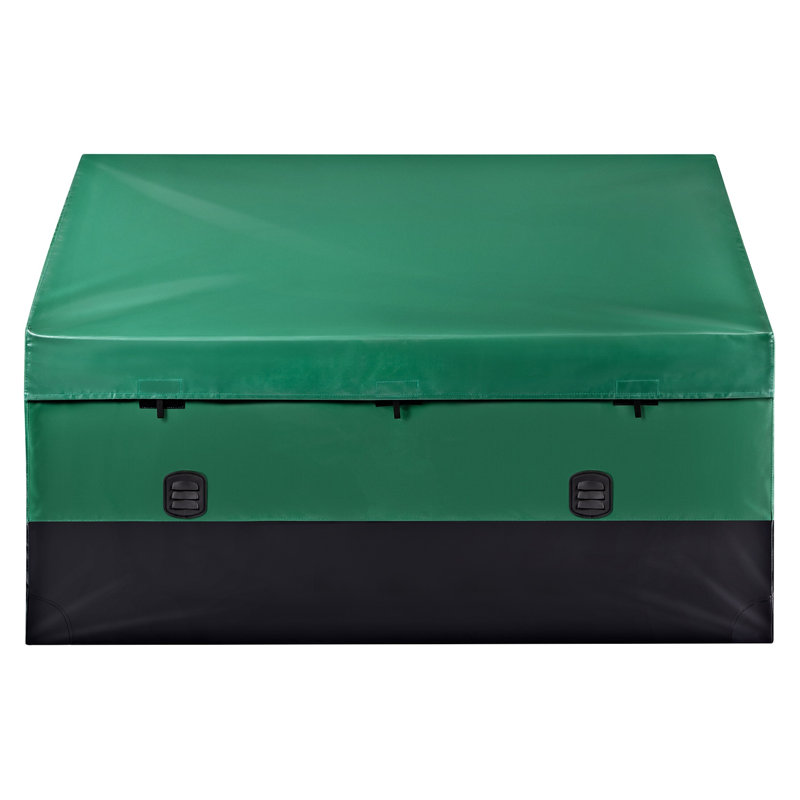 Boîte de rangement extérieure - Grand organisateur de terrasse imperméable avec bâche en PE robuste et ventilation