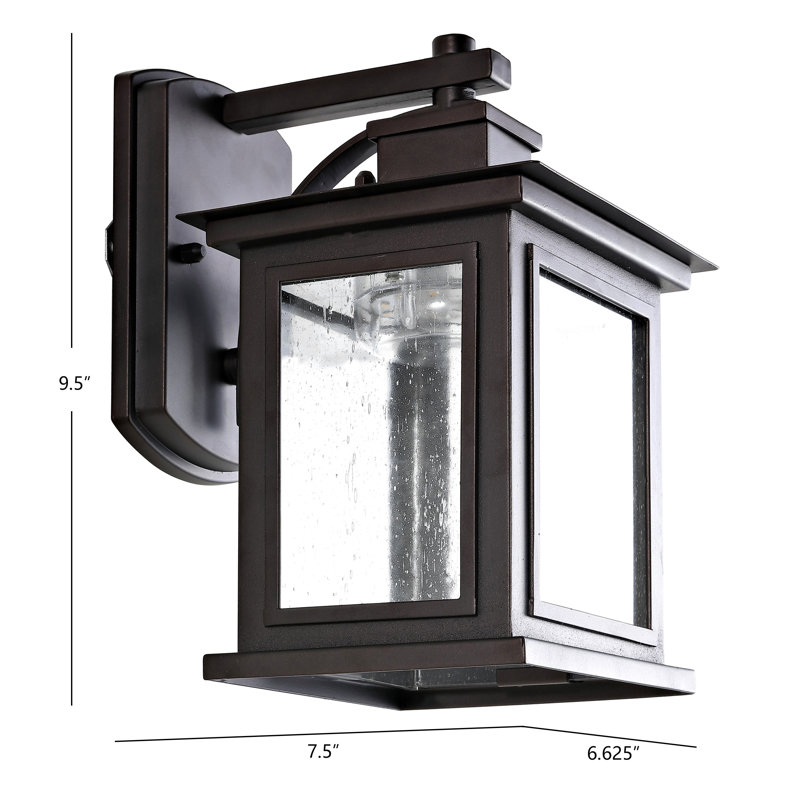 Lanterne murale d'extérieur en verre craquelé H 6,62 po Cansler