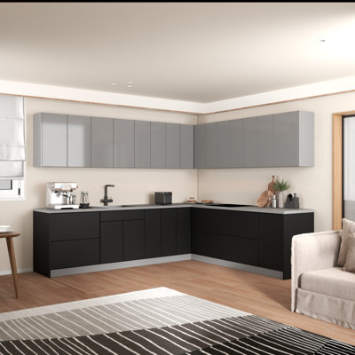 L 102 po x H 96 po en panneau de fibres à densité moyenne (MDF) complet prêt à assembler pour la cuisine