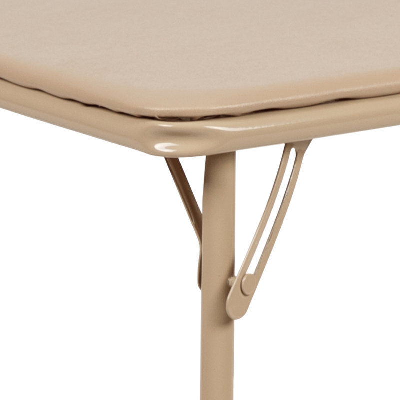 Kids Colorful 3 Piece Folding Table and Chair Set, Brown