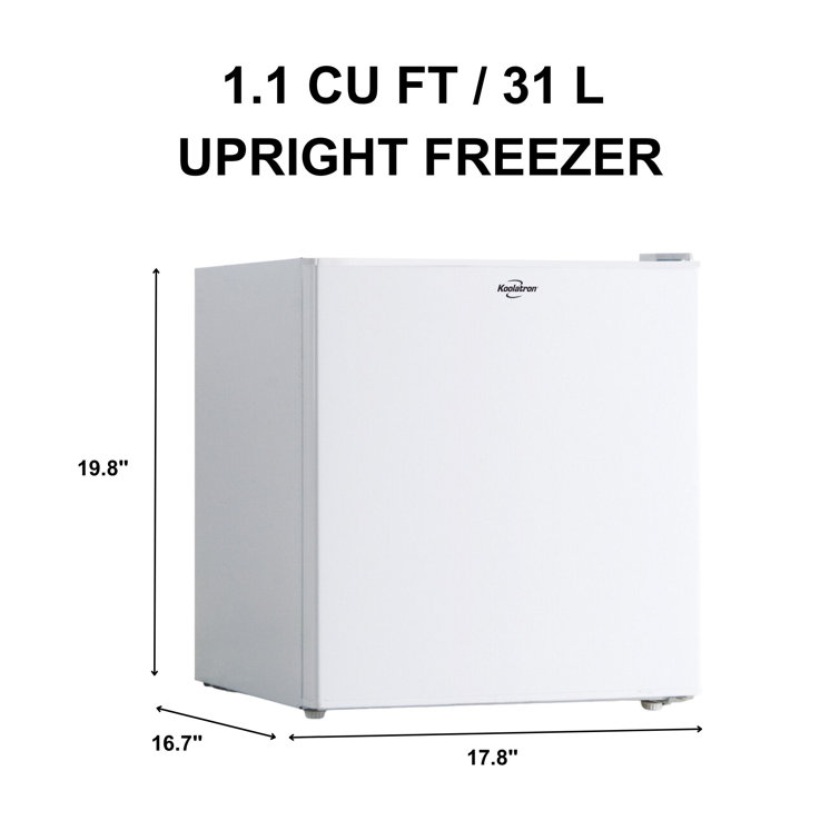 Koolatron 1.7 Cu ft Compressor Compact Fridge with Freezer (47L), White BC46W