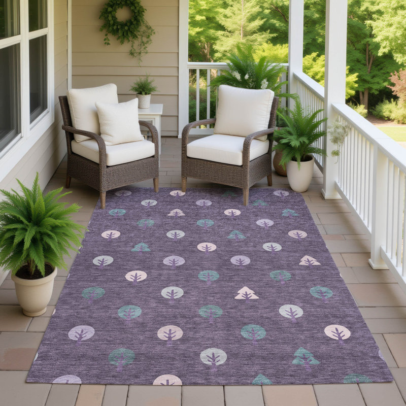 Tapis intérieur / extérieur lavable à la machine Chantille ACN2550, Prune, 2 pi 6 po x 3 pi 10 po