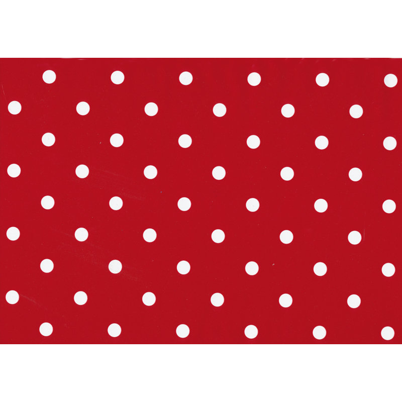 Roll Polka Dot, Sticky Back Plastic Film, Red, 45 cm W x 200 cm L