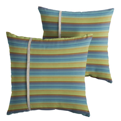 Sunbrella Outdoor Solid Single Petite Flange Pillow Set of 2