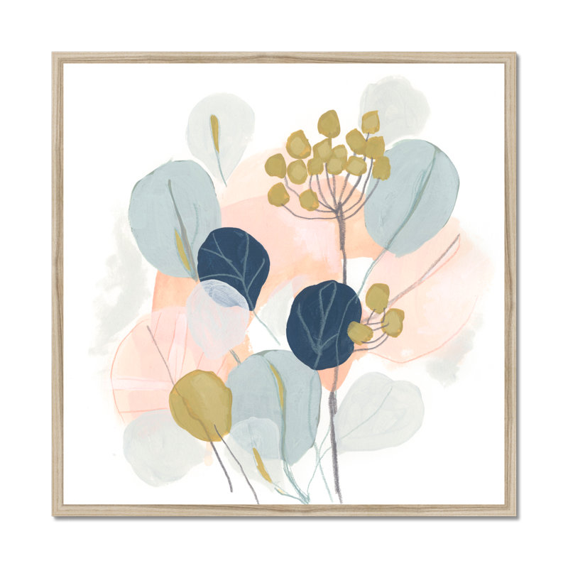 Floral Mazurka IV 1 Piece Painting, 80cm H x 80cm W x 2.3cm D, Natural Wood Framed Paper Print