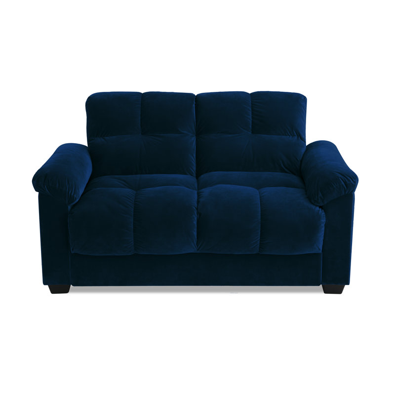 Adryonna 2 Seater Velvet Sofa, Blue