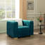 Fauteuil d'appoint confortable en velours à rayures verticales 35,4 po-107634882-119771738