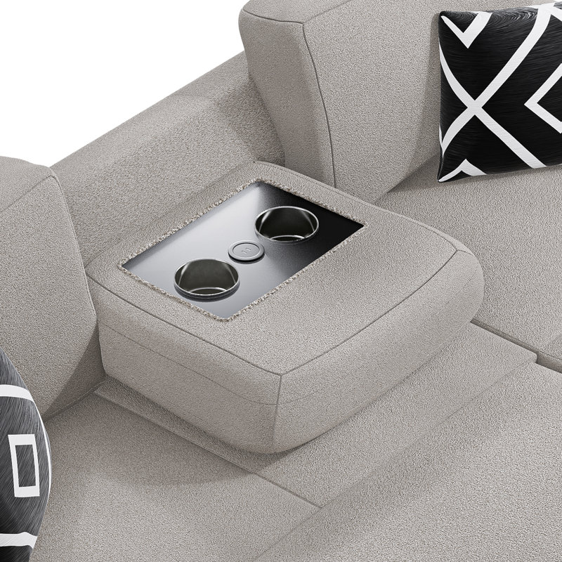 2-Piece Convertible Sectional, Beige