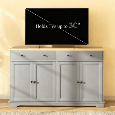 Spacious Sideboards & Buffets With Adjustable Mdf Shelves, Modern Nordic Design For Home