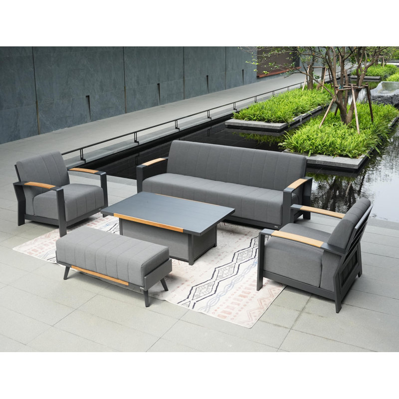 7 - Person Patio Conversation Set with Cushions