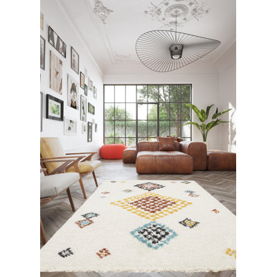 Chavez Geometric Shag Area Rug