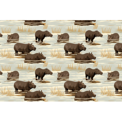Hippo Animal Blue Bedding