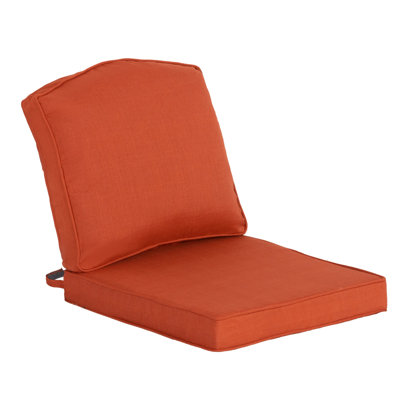 20" x 21.5" Outdoor Deep Seat Cushion Set, Water Resistant Patio Cushions with Strap (Set of 2)