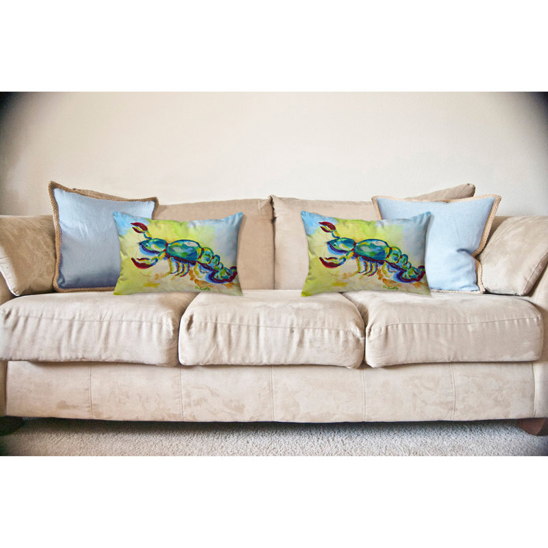  Housse et insert de coussin rectangulaire d'extérieur Colorful Lobster