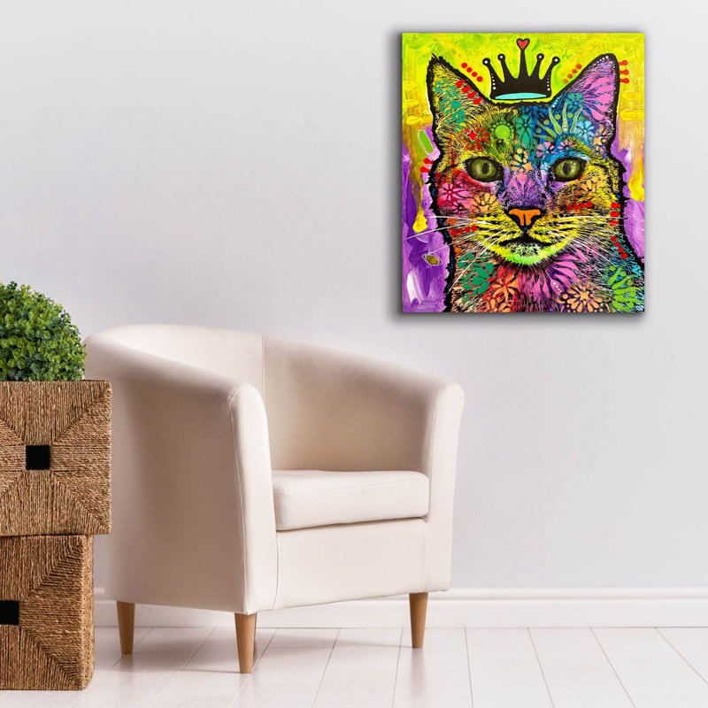 «The King Sees All» par Dean Russo, art mural sur toile, H 30 po x l 26 po x P 1,5 po