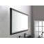 Miroir rectangulaire surdimensionné à DEL de 88 x 38 pouces, alliage d'aluminium et verre argenté sans cuivre, 1 pièce, miroir mural pour salle de bain, cadre noir, antibuée, intensité variable, incassable, capteur tactile à mémoire pour salle de sport et studio de danse
