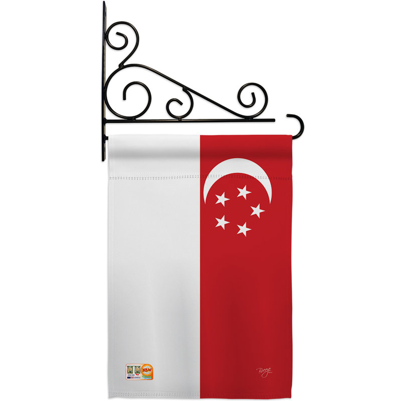 Double Sided 18.5'' H x 13'' W Polyester Flag Set