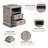 Farmhouse Nightstand With Charging Station, 2 Drawers And Open Shelf, Light Gray-746366281