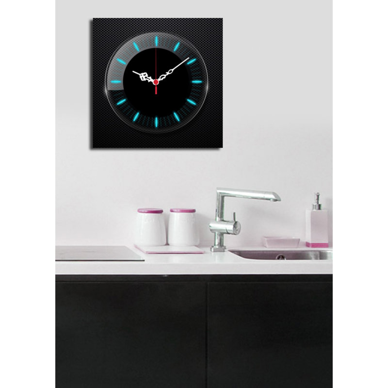 Elegant Decorative Canvas Wall Clock, 11 x 11 inches | 100% Suede Canvas, 100% Wooden Frame (Thickness: 1.2 inches) | Perfect for Home Decor, Living Room, Office, Timeless Style & Functionality