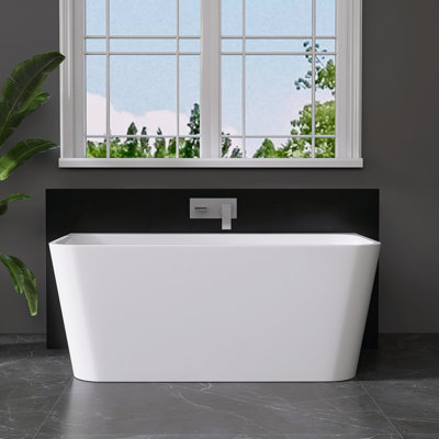 55'' X 30'' Freestanding Soaking Acrylic Bathtub