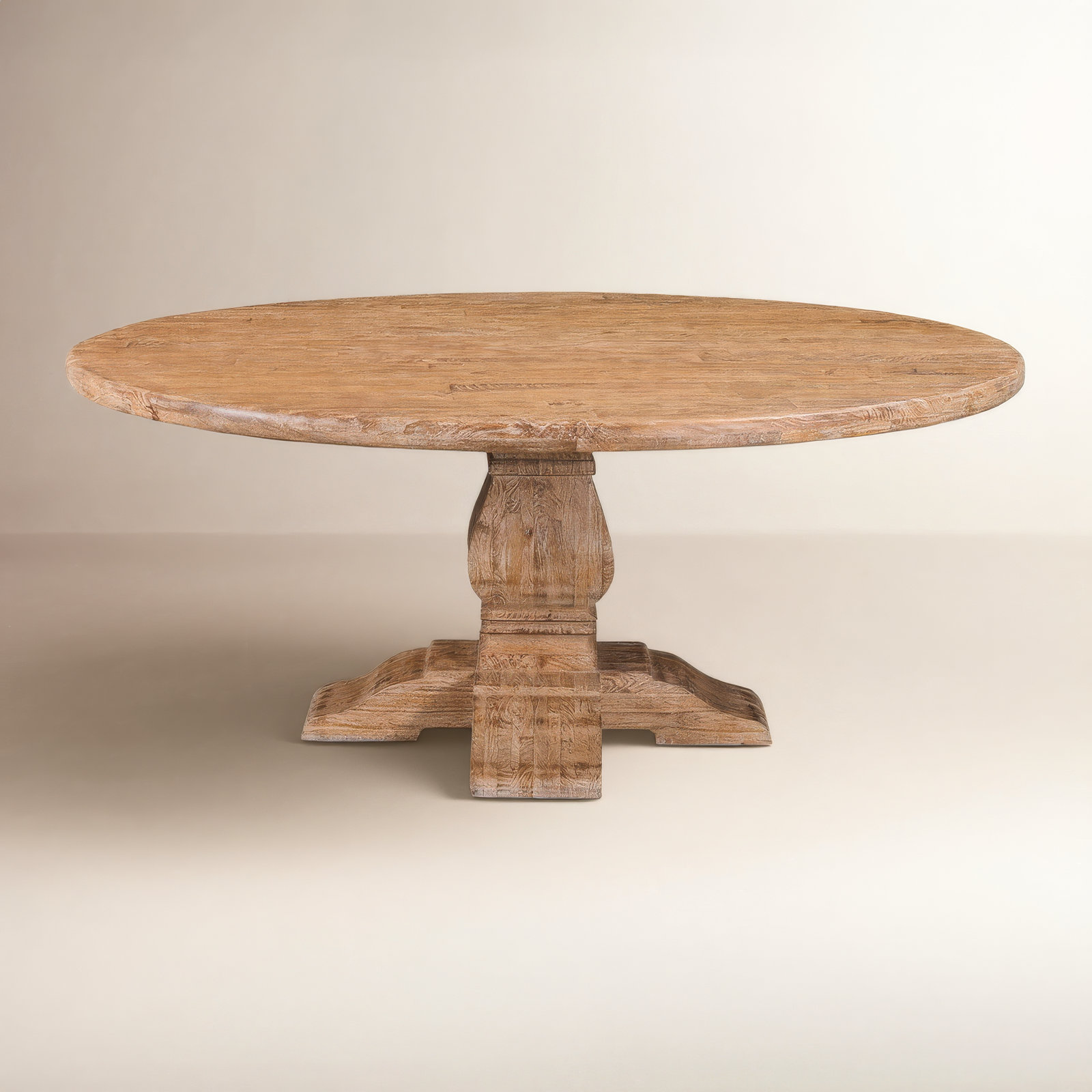 Lyons Round Dining Table, 30" H x 72" W x 72" D, Brown