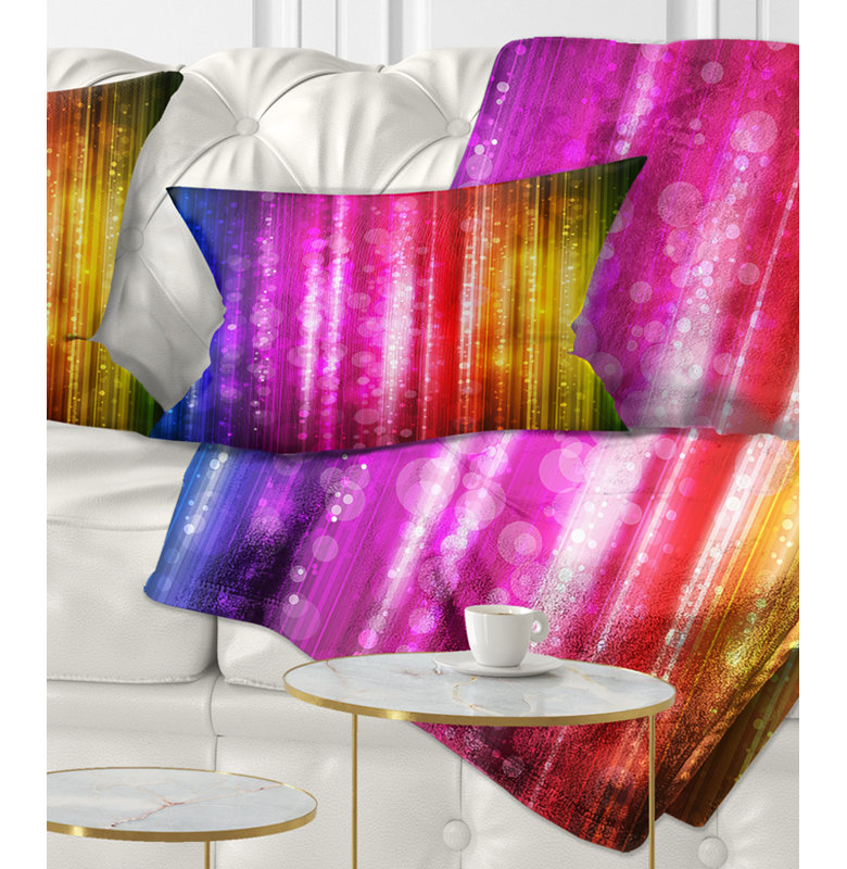 Glowing Background - Abstract Printed Pillow, Rectangular, 12” x 20”