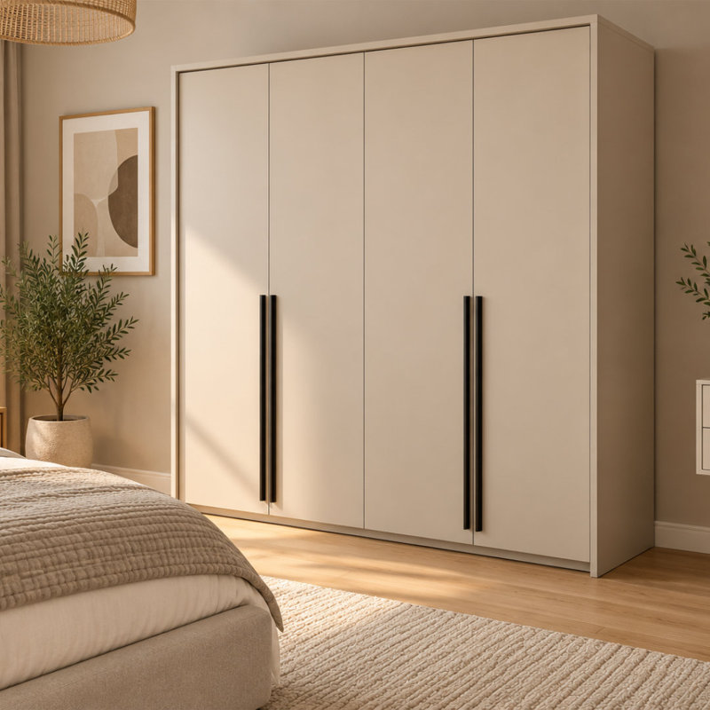 Bonis Manufactured Wood Wardrobe, White