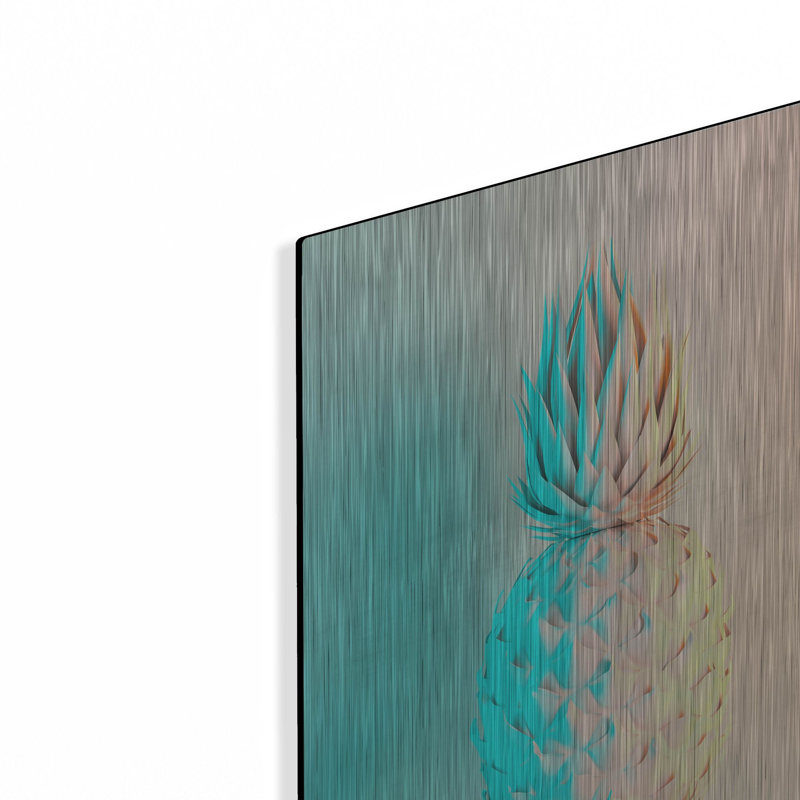 «Delicate Pineapple», art mural en métal, H 16 po x l 12 po