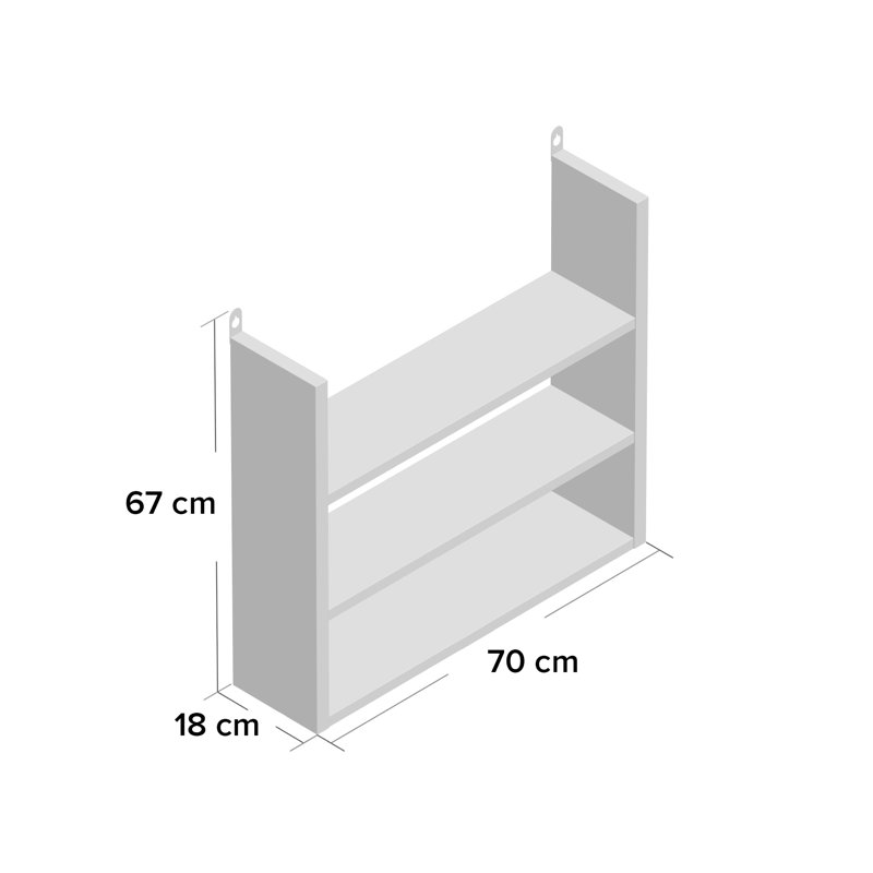 Tauber 3 Piece Tiered Shelf, White