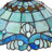 60"H Sophia Blue Stained Glass Bowl Shade Candlestick Floor Lamp