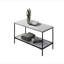 Ensemble de table 3 pièces de style rustique à finition blanche 1 table basse 2 tables de bout 2 pièces de style minimaliste-405469973