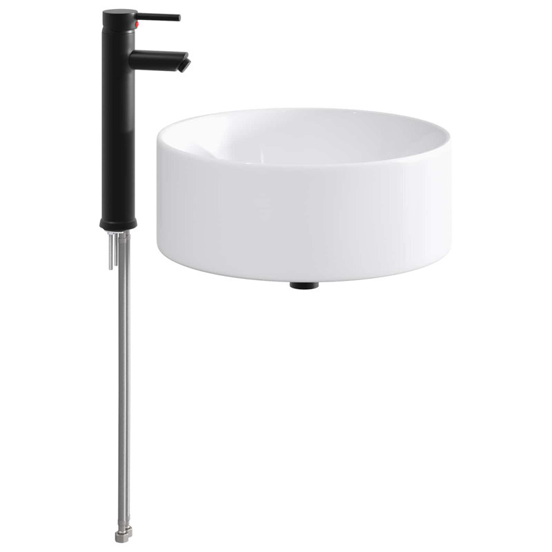 Belfry Bathroom 405mm W Metal Sink, Matte Black