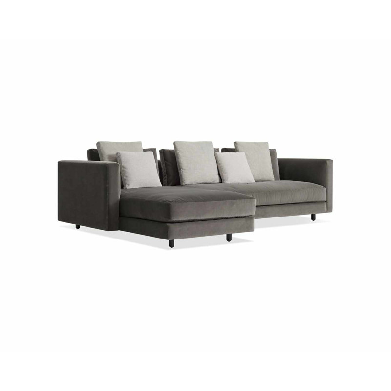 Hands Down Chaise Sectional, Landa Stone, Left Hand Facing