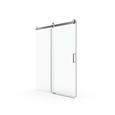76" High Shower Door, 1/4" Tempered Glass With -proof Attribute, , Brushed Nickel Outlook 56" - 60" , Canal