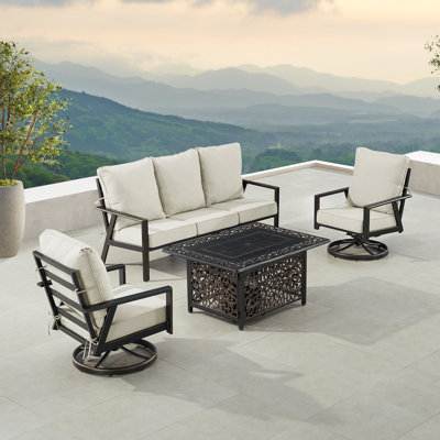 Aeowyn 5 - Person Patio Conversation Set with Cushions