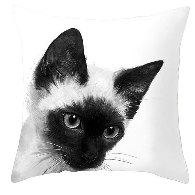  Housse de coussin en coton mélangé