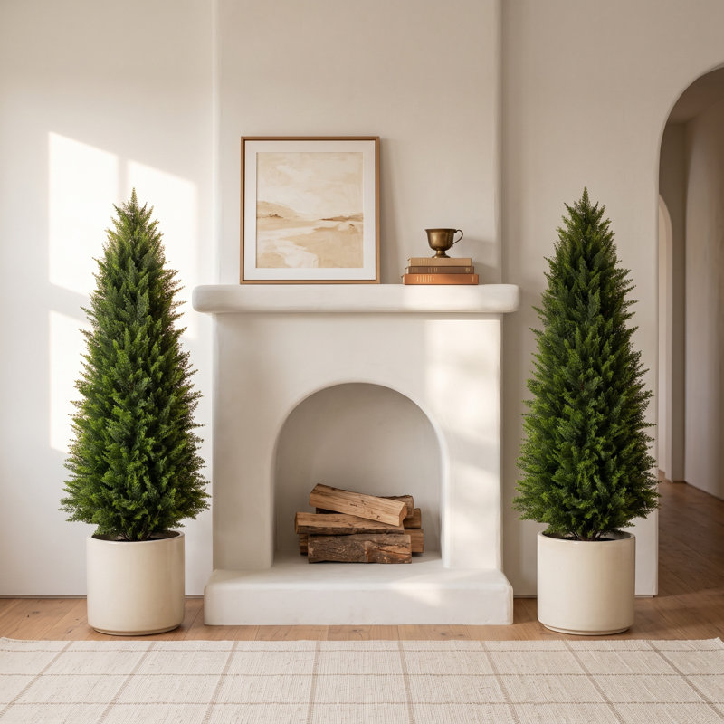 48" /36" Artificial Cedar New Leaf Set, 47.2" H x 15.7" W x 15.7" D