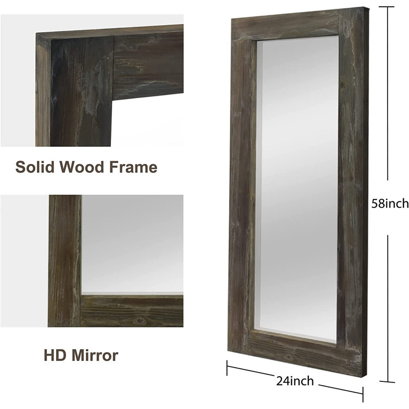 Adhvaith Wood Wall Mirror