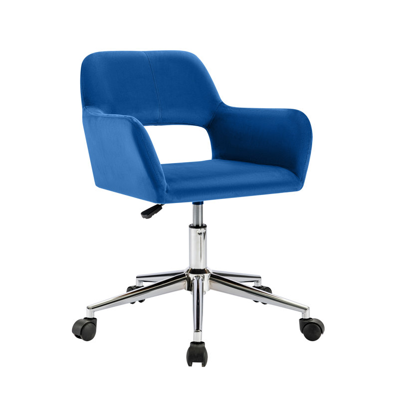 Conor Suede Office Chair, Blue