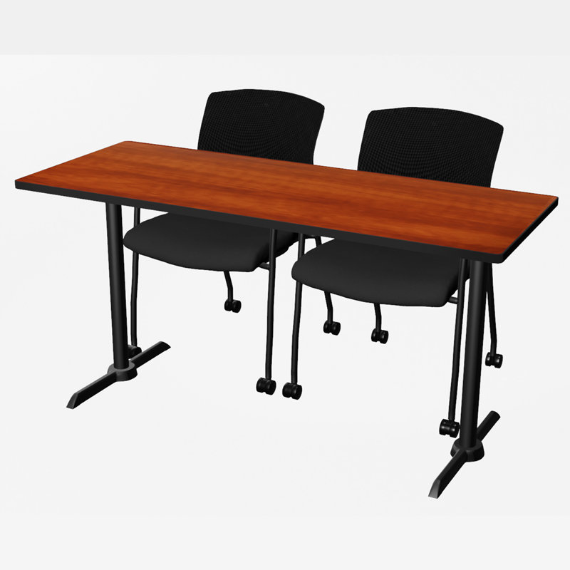 Base et table de formation Cain, Cerise, H 29 po x L 60 po x l 24 po, Noir