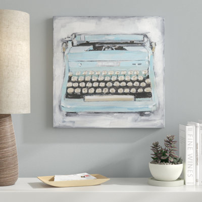 Vintage Typewriter III by Ethan Harper - Wrapped Canvas Painting
