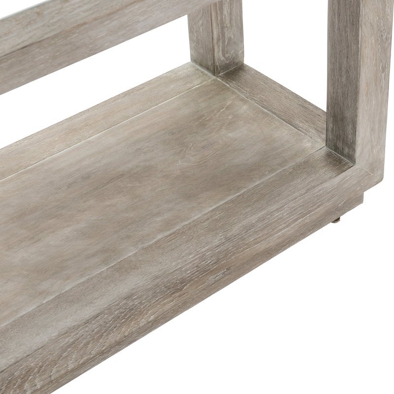Albion Transitional 44'' Gray and White Adjustable Wood Etagere