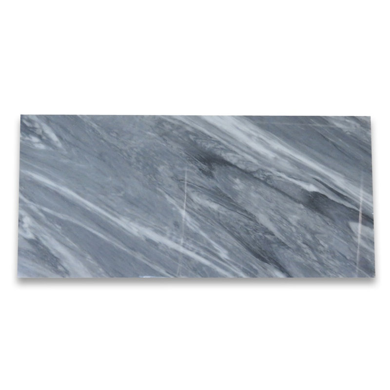 Bardiglio 12" x 24" Marble Grid Mosaic Wall & Floor Tile, Dark Gray