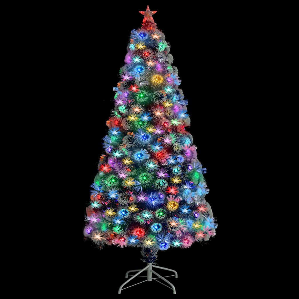 Künstlicher Weihnachtsbaum 64 cm Weiß/Blau mit LED-Leuchten, Kunstschnee und Kugeln