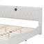 Lit plateforme tapissier luxueux en similicuir avec tête de lit épaisse, haut-parleurs Bluetooth et lumière DEL RVB-450199532-450199522