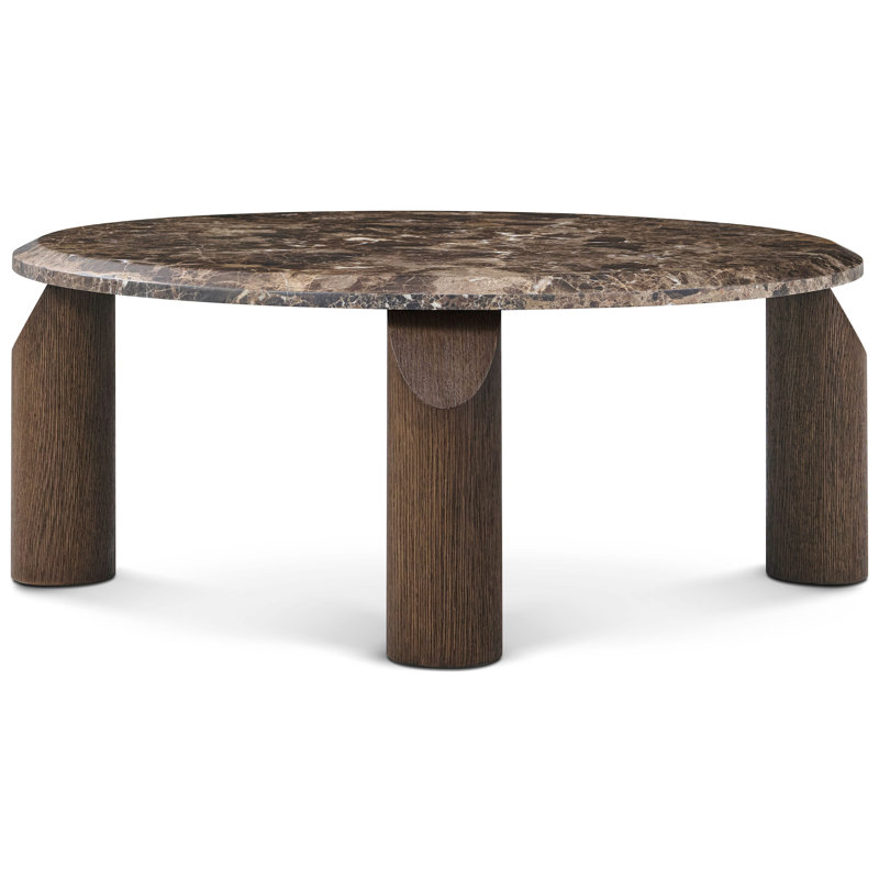 Table basse Vienna Vienna, Brun, Emperador foncé, 13" H x 38" L x 38" W