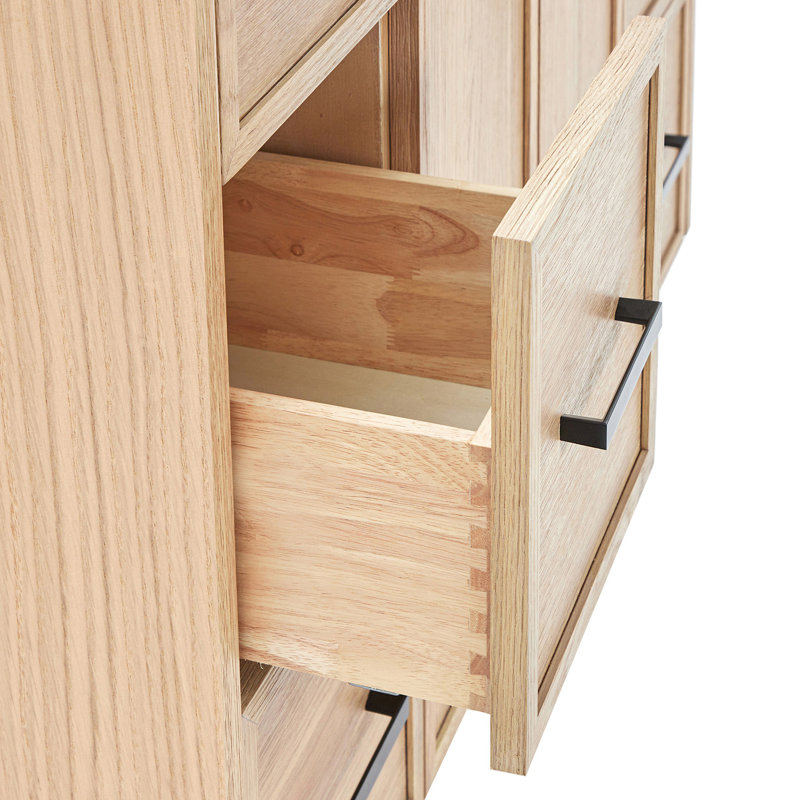 ARIEL Kellie 49 Single Sink Bathroom Vanity with Pure Quartz Top, Oak