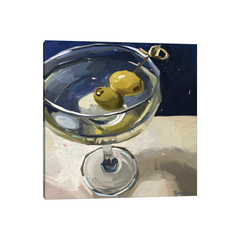 «Dirty Martini» par Teddi Parker - peinture sur toile tendue, H 12 po x l 12 po x P 0,75 po